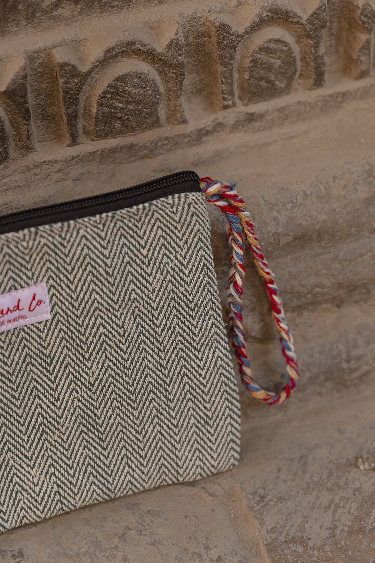Handmade Hemp Square Pouch: Travel Cosmetic Bag