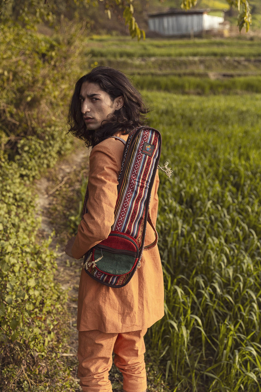 Handmade Hemp Ukulele Bag: With Shoulder Straps & Wall Mount