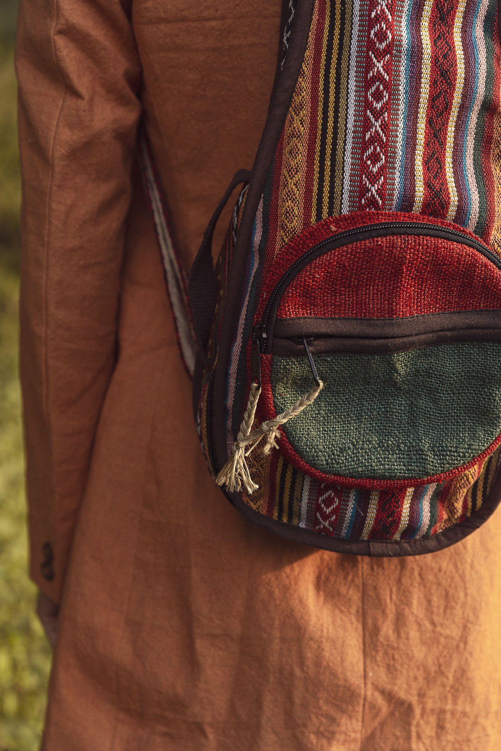 Handmade Hemp Ukulele Bag: With Shoulder Straps & Wall Mount