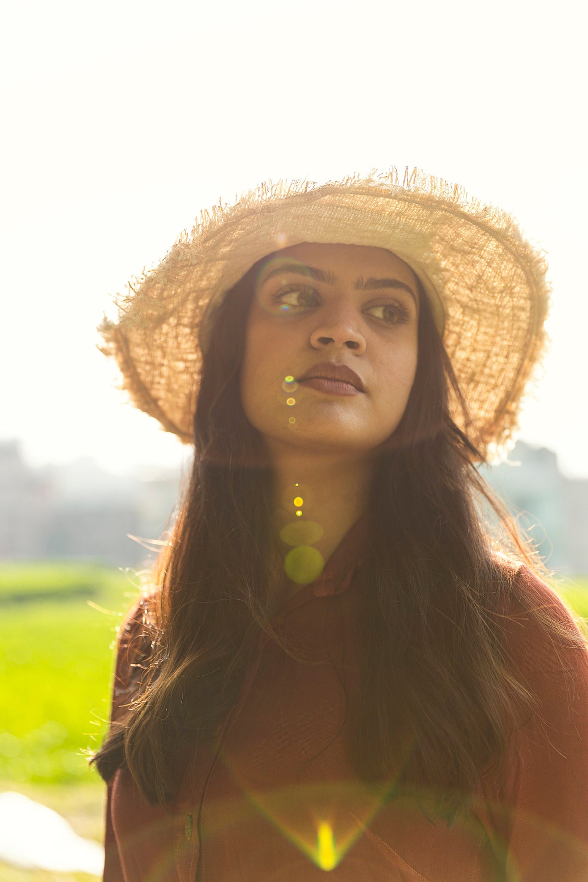 Handmade Hemp Frill Sun Hat: Wide Brim Crochet Beach Hat