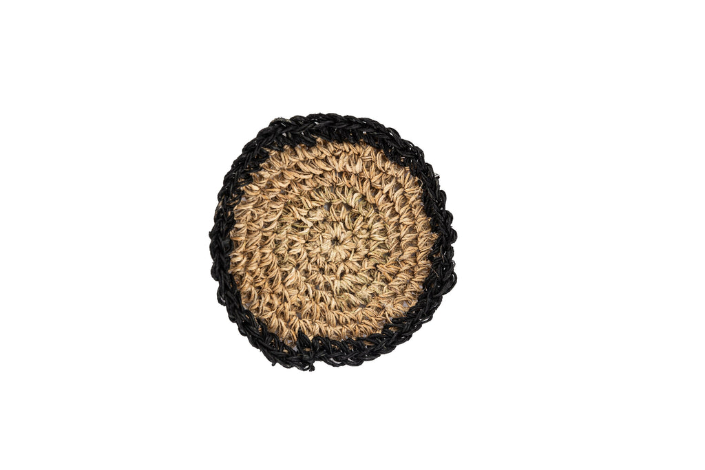Handmade Hemp Coasters: Sustainable Drinkware Set of 3