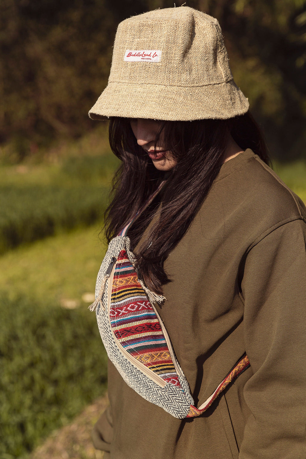 Handmade Hemp Crossbody Bag: Boho Festival Waist Bag