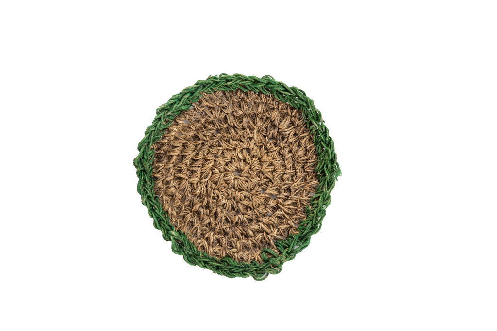 Handmade Hemp Coasters: Sustainable Drinkware Set of 3