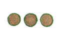 Handmade Hemp Coasters: Sustainable Drinkware Set of 3